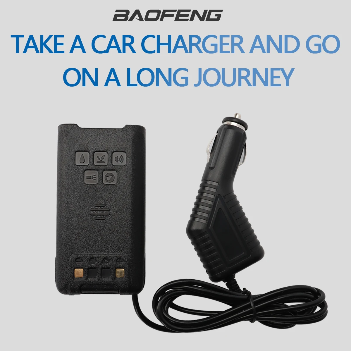 Автомобильное зарядное устройство Baofeng, устройство для устранения аккумулятора постоянного тока 12 В для BAOFENG UV-9R PRO UV-9R PLUS, рация для альпинизма