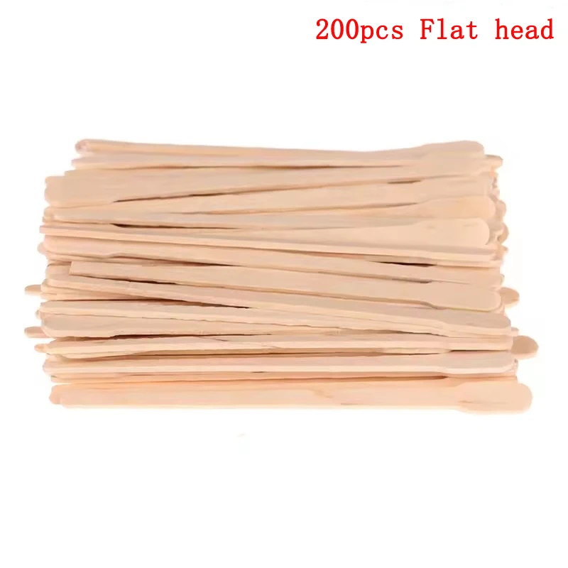 100/200pcs Disposable Hair Removal Wooden Waxing Stick Wax Bean Wiping Wax Tool Disposable Beauty Body Beauty Tool