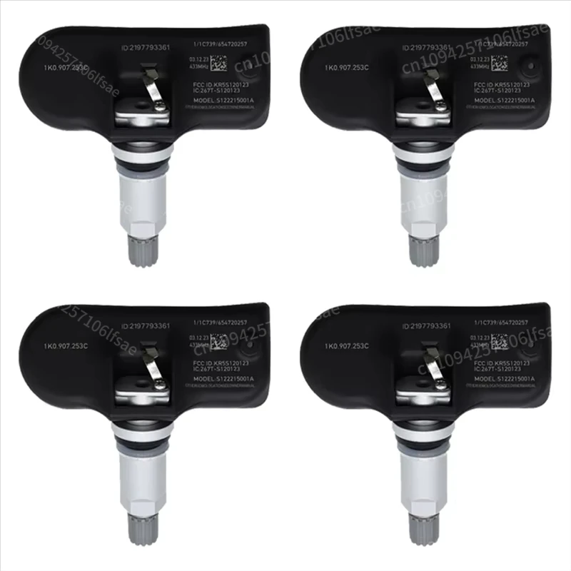 

4PCS 1K0907253C TPMS Tire Pressure Sensor 433Mhz
