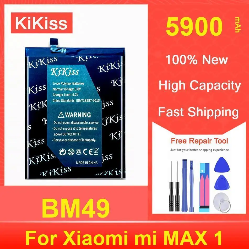 

Kikiss Battery 5900Mah BM49 For Xiaomi Mi MAX 1