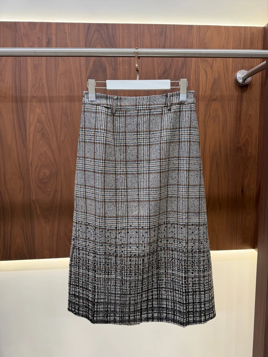 Women's 2026 Autumn/Winter High-Quality Retro Plaid Casual Skirt
