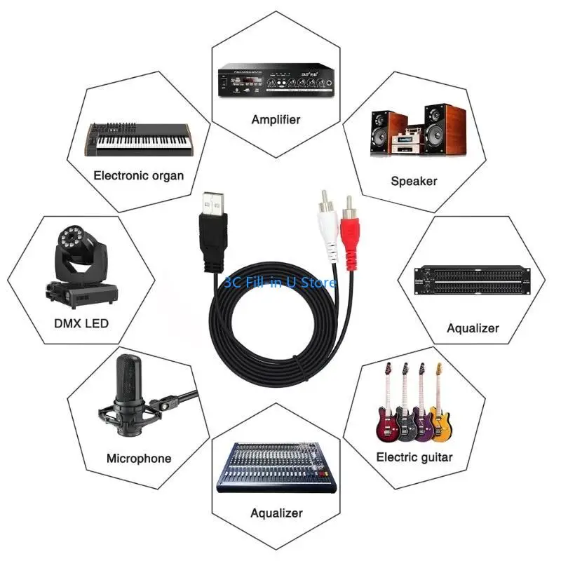 G8ta Double maschio USB 2.0 Adattatore video per visualizzazione dei contenuti della videocamera PC acquisizione Top