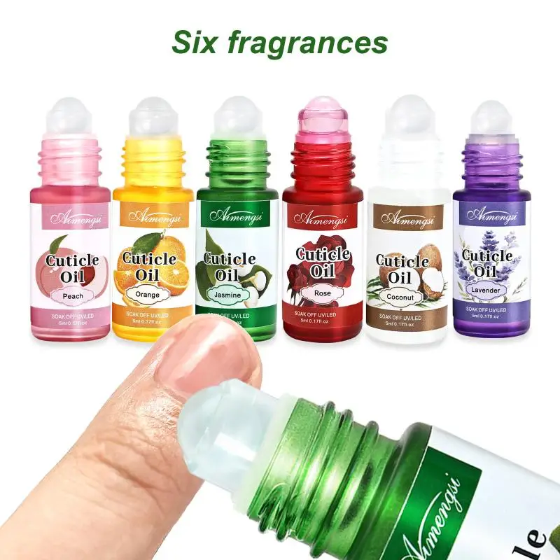 Nail Oil 6 Colors Fruit Nutrition Nourishing 5ml Cuticle Repair Prevent Polish Manicure Care Professional Salon Kit