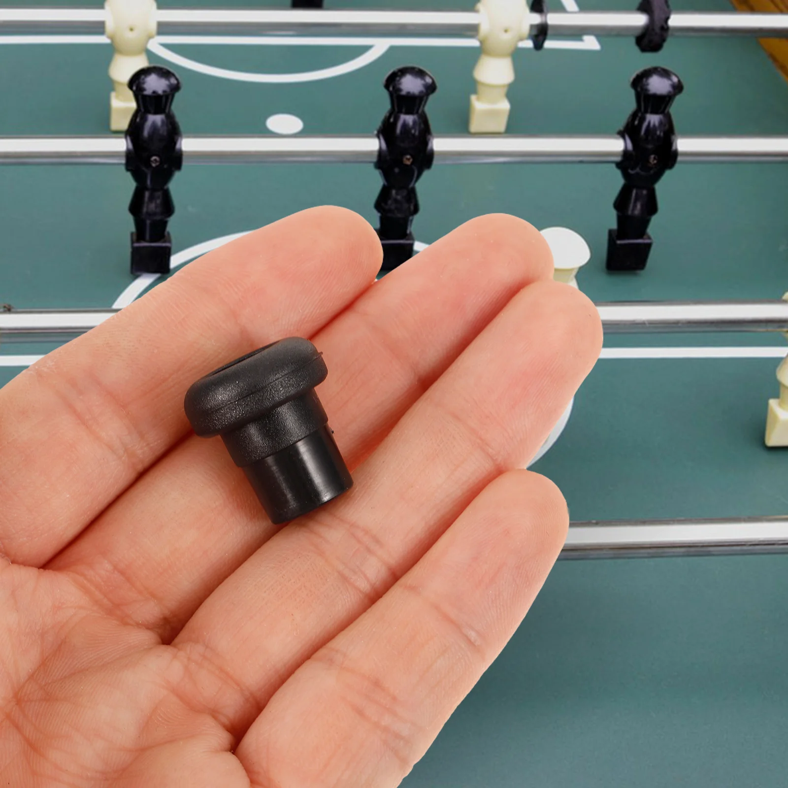 

16 Pcs Football Machine Accessories Table Foosball End Cap Bearing Black Pole Caps Parts Accessory