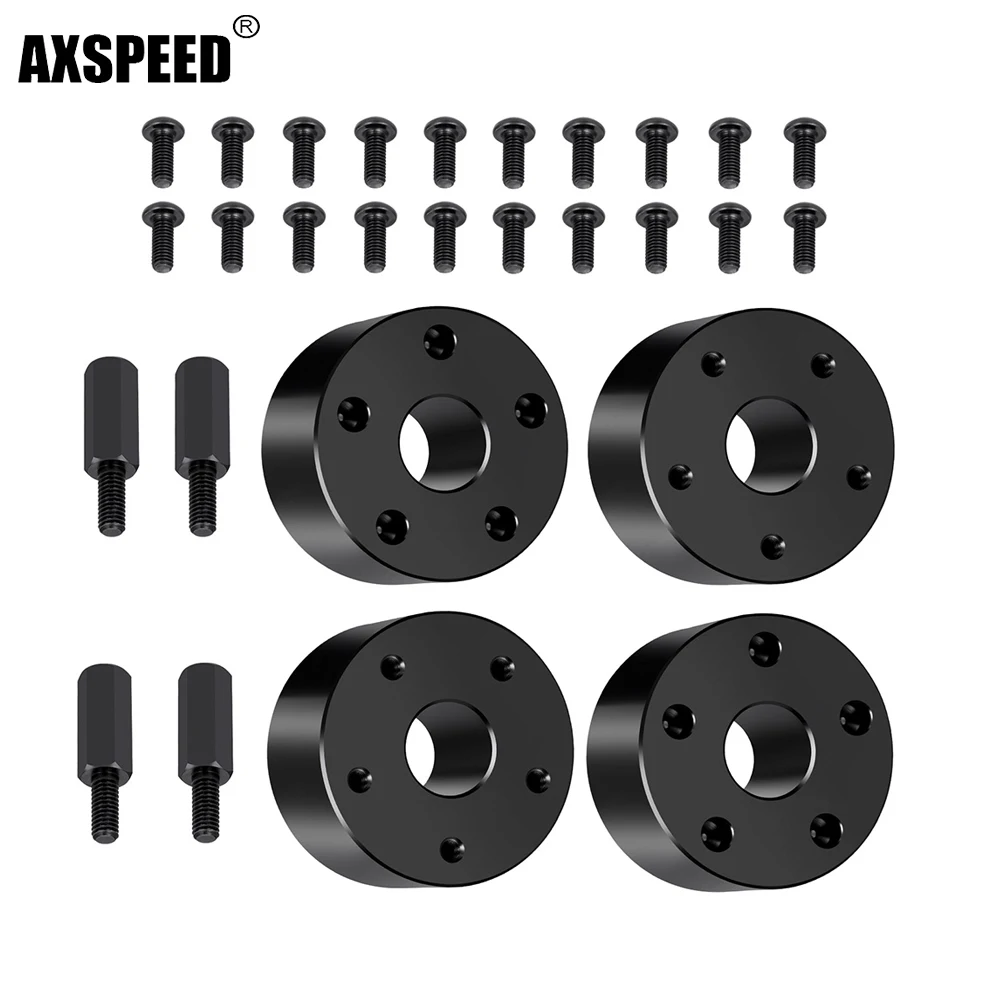 AXSPEED 4 Pezzi Adattatori Mozzo Esagonale Ruota Allargi Ruote Anteriori Adattatore da 19mm per 1/10 Tamiya Clod Buster RC Auto Accessori di Aggiornamento