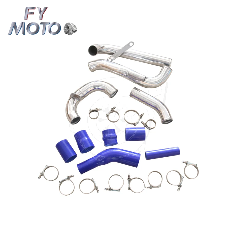 For Mitsubishi For Lancer For Evo For X 08+ Silver Intercooler Aluminum Pipe Kits And Silicone Hose