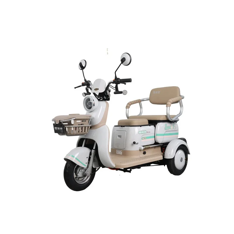 Direct Sale Solar Electric 3-Wheel Bike for Adults Cheap Open Passenger Tricycle