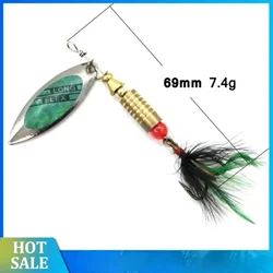 1pcs Rotating Spinners Spoon Lures Pesca Wobbler Jig Bait Freshwater Saltwater Swimbait with Hooks Metal Vib Spoonbait