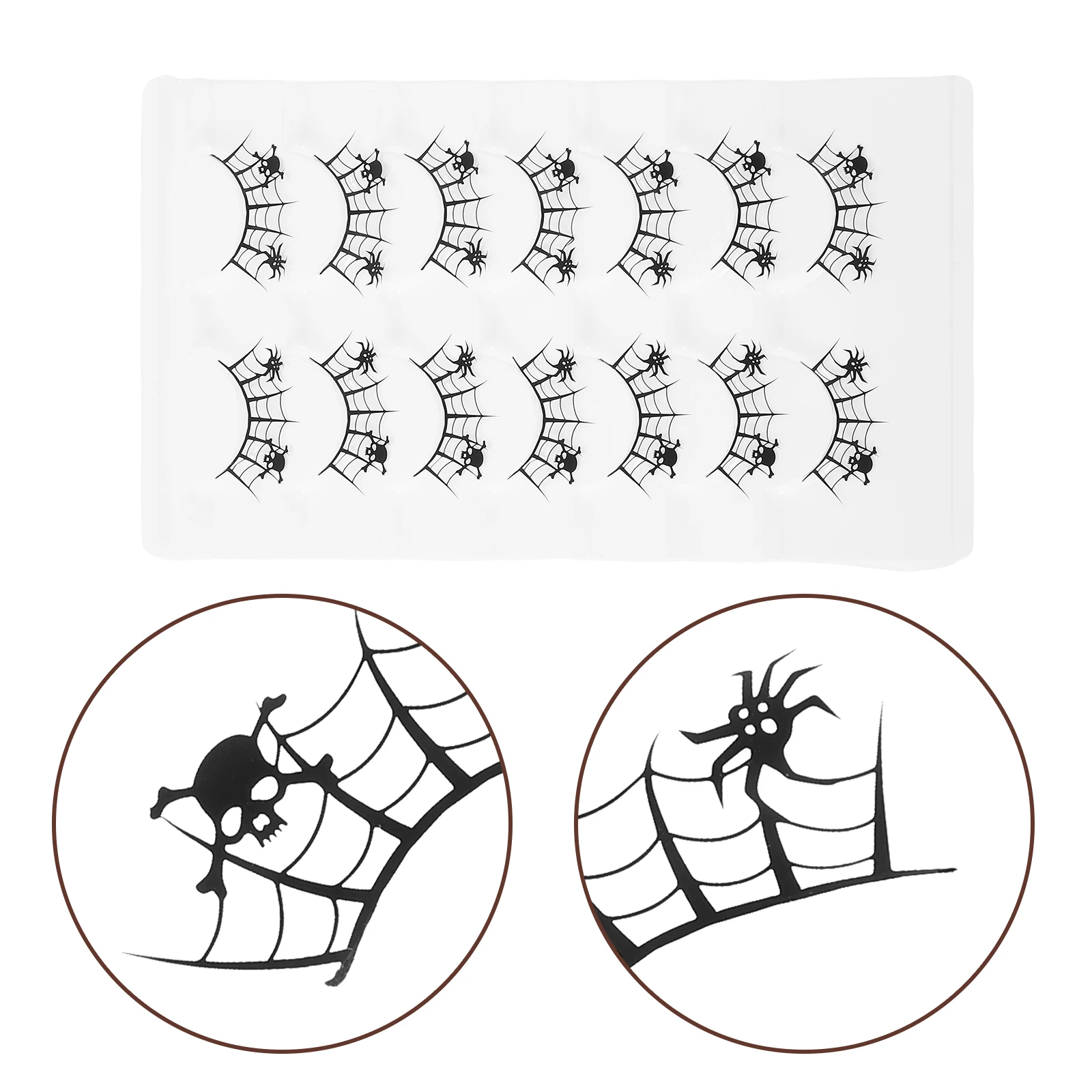 

7Pairs Halloween Eyelashes Intricate Design Fake Lashes for Women Party Cosplay Festival Makeup Unique Fake Eyelashes