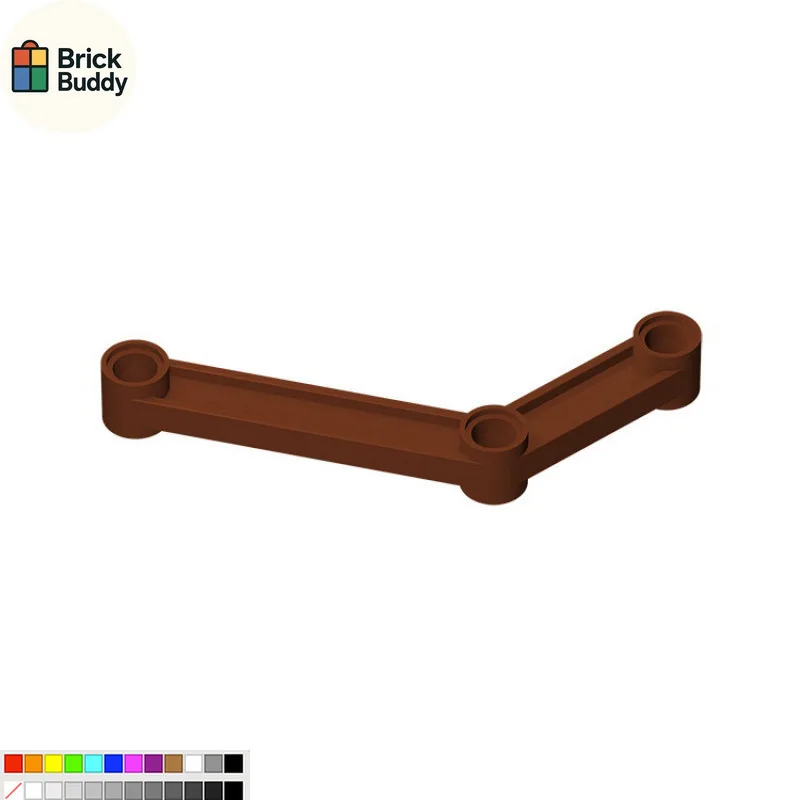 【50g】MOC Model 64451 Interlocking Blocks, 1x9 (4x6 Rigid Connection With Perforated Curved Arm)