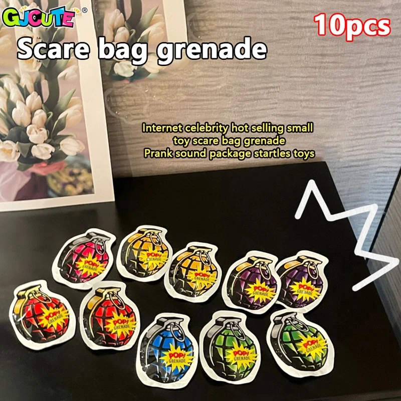 10pcs/lot Trick Toys Prank Grenade Bomb For Kids Noisemaker Prank Toy Blew Up Self-Inflating Self Exploding Fake Bombs