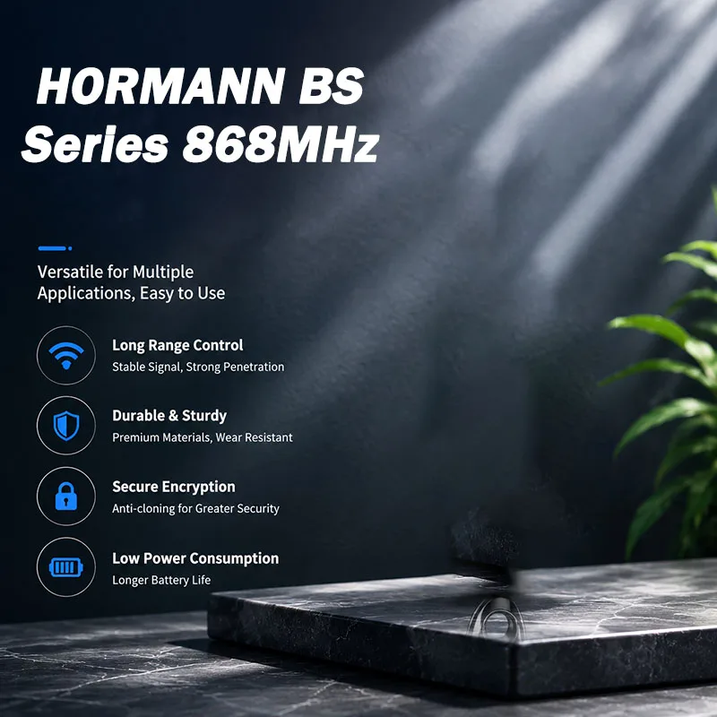 

HORMANN HSE4 868 BS Series Remote Control HSE2 HSE1 HS5 HS4 HS1 HSS4 HSP4 868 BS Garage Door Remote Control Blue Light 868MHz