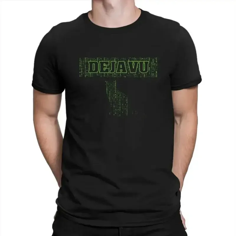 Camiseta novedosa You See Dejavu Essential para hombre, cuello redondo, algodón puro