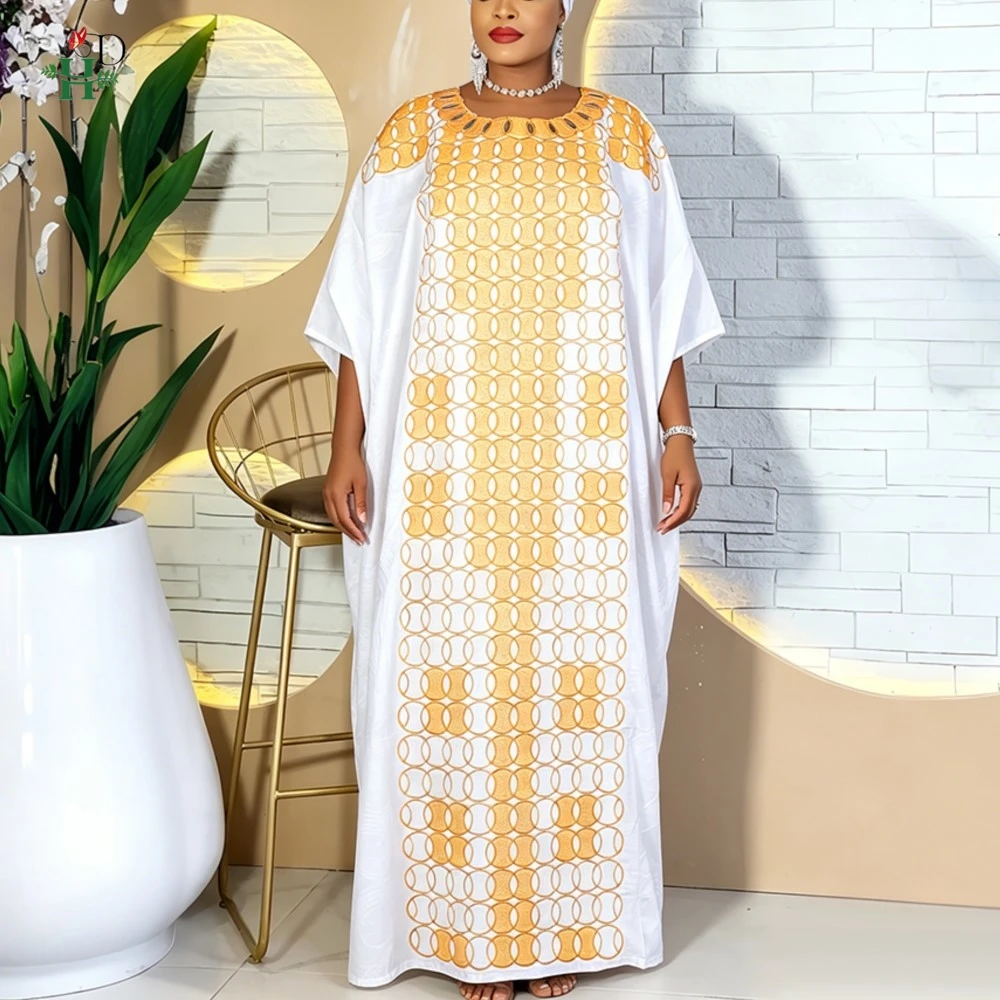 

H&D 2026 Embroidery Bazin Riche Traditional African Wedding Dresses Original Dresses on Clearance Sale African Dresses for Woman