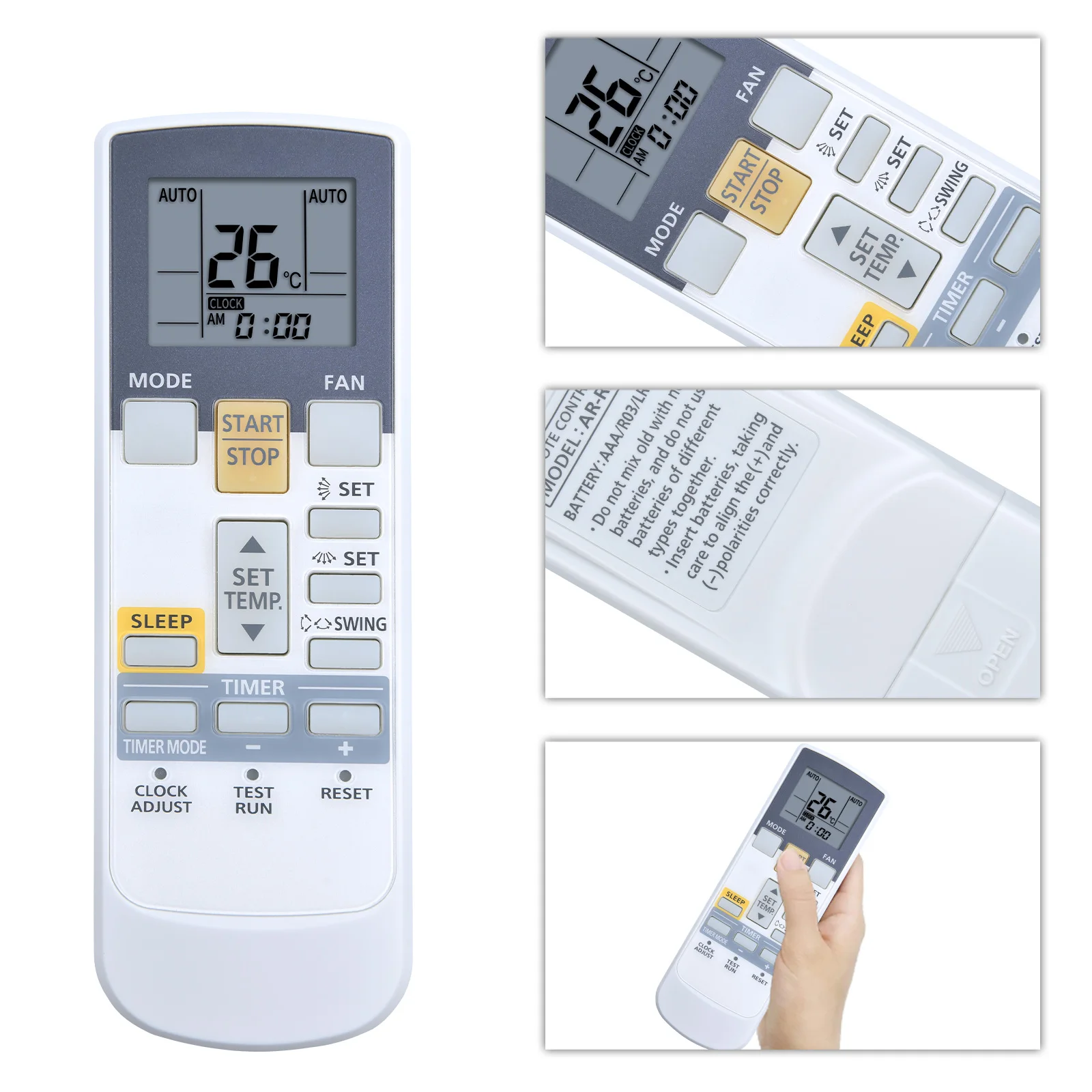 New Remote Control AR-RAE4E AR-RAE7E AR-RAH2E for GENERAL FUJITSU INVERTER A/C Air Conditioner