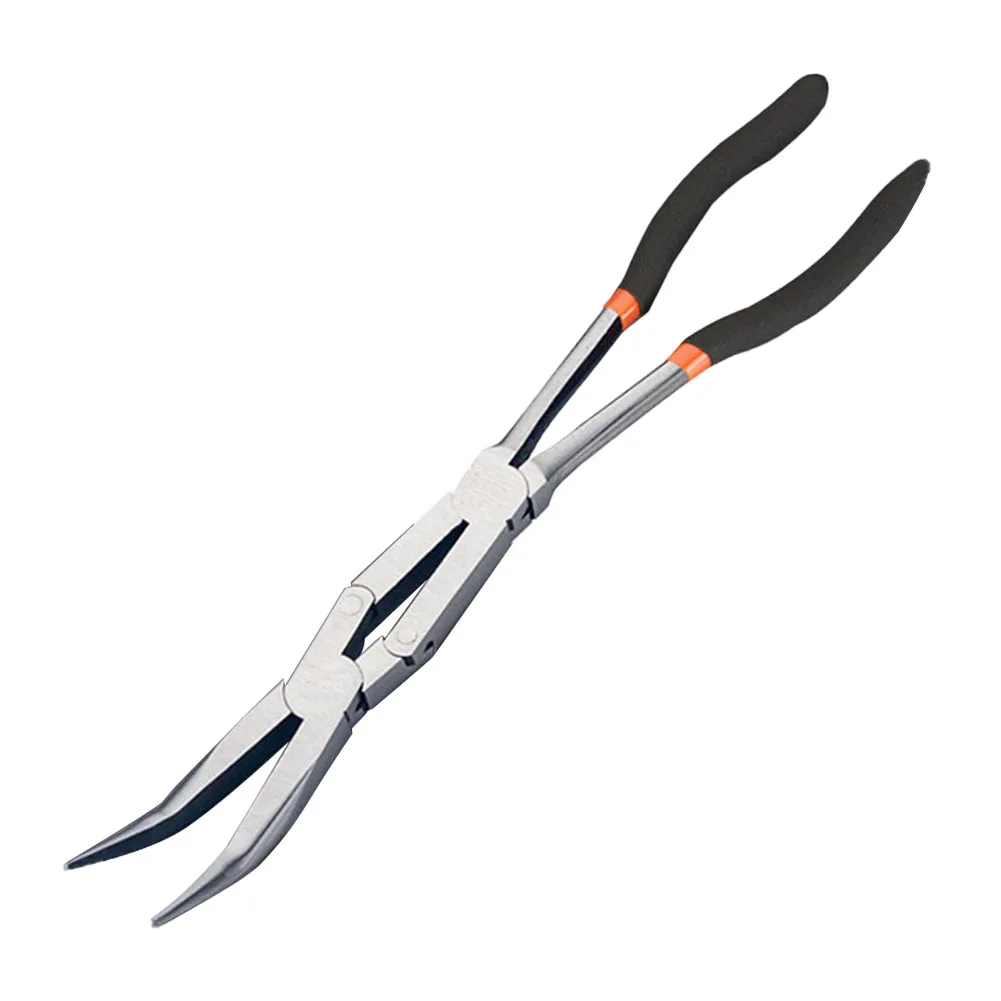 Bent Jaw And Straight Jaw Pliers Tooling Bent Jaw Pliers Cable Puller Comfort Grips Ergonomic Design Precision Tasks