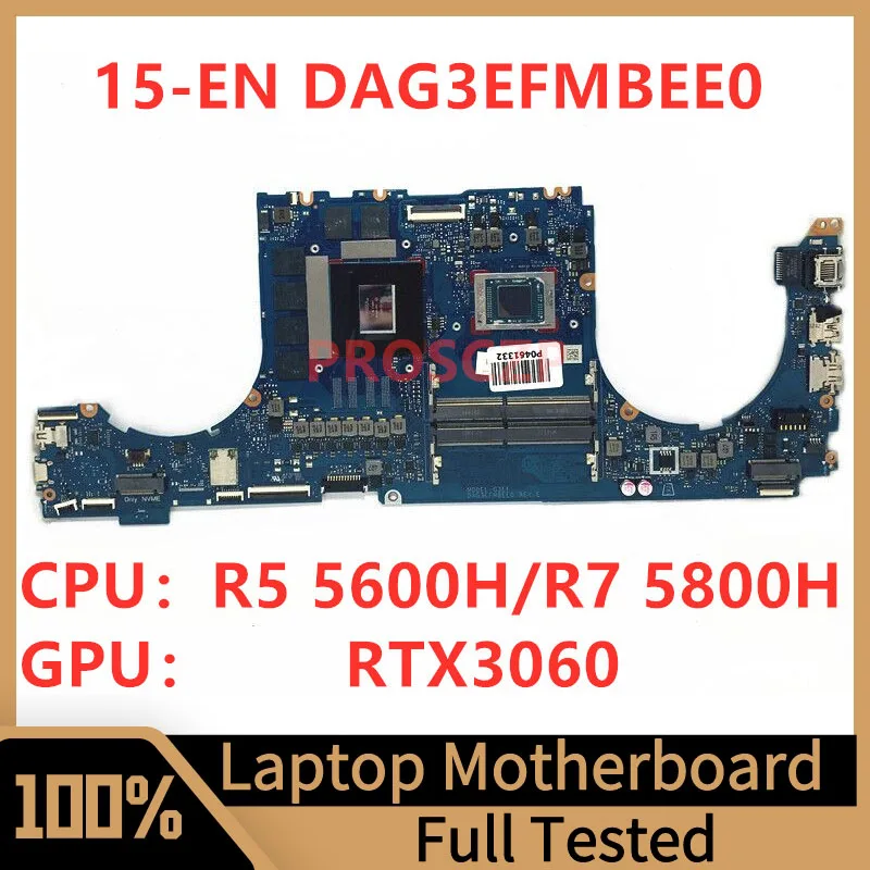 HP 15-EN 노트북 마더보드용 M39503-601 M96319-601, DAG3EFMBEE0 R5 5600H R7 5800H CPU GN20-E3-A1 RTX3060 100% 테스트 완료