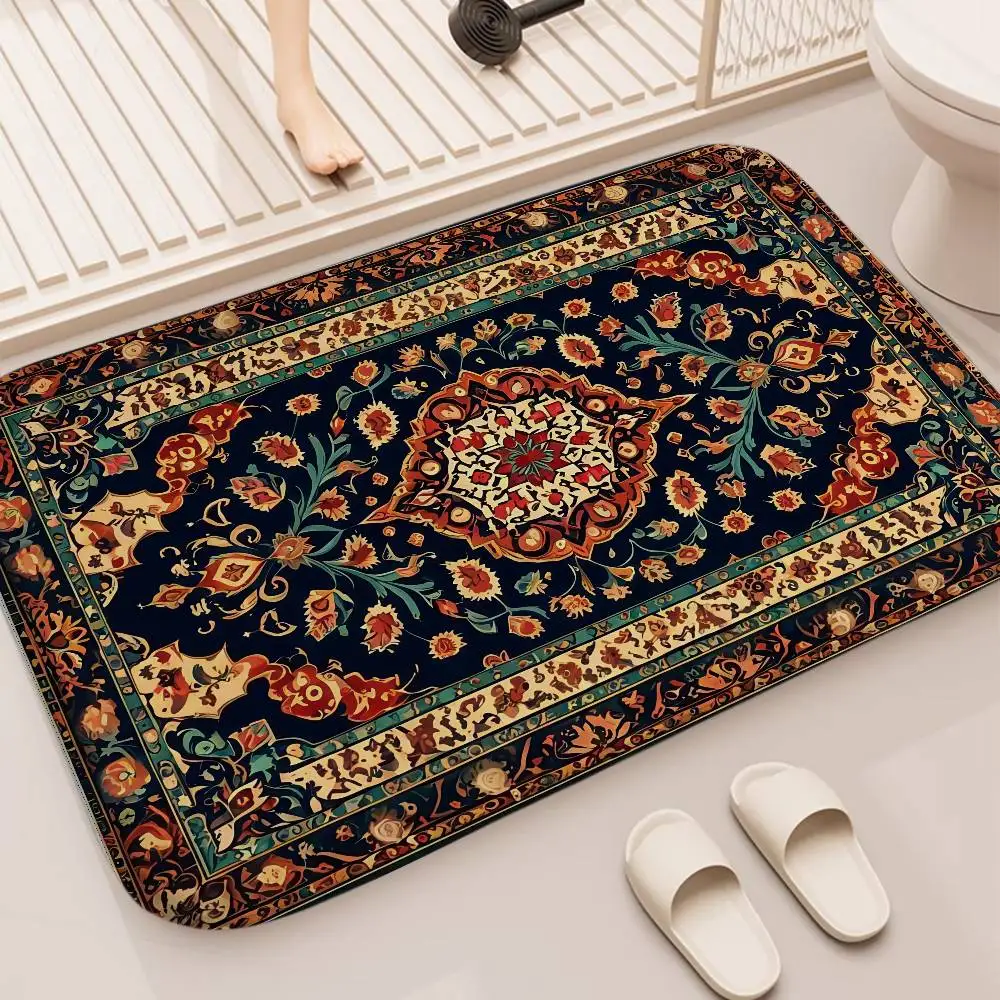 

Floor Mat Printed Large Carpets Room And Bedroom Carpets Bathroom Anti Slip Bohemian Pattern Door MATS Small Carpets