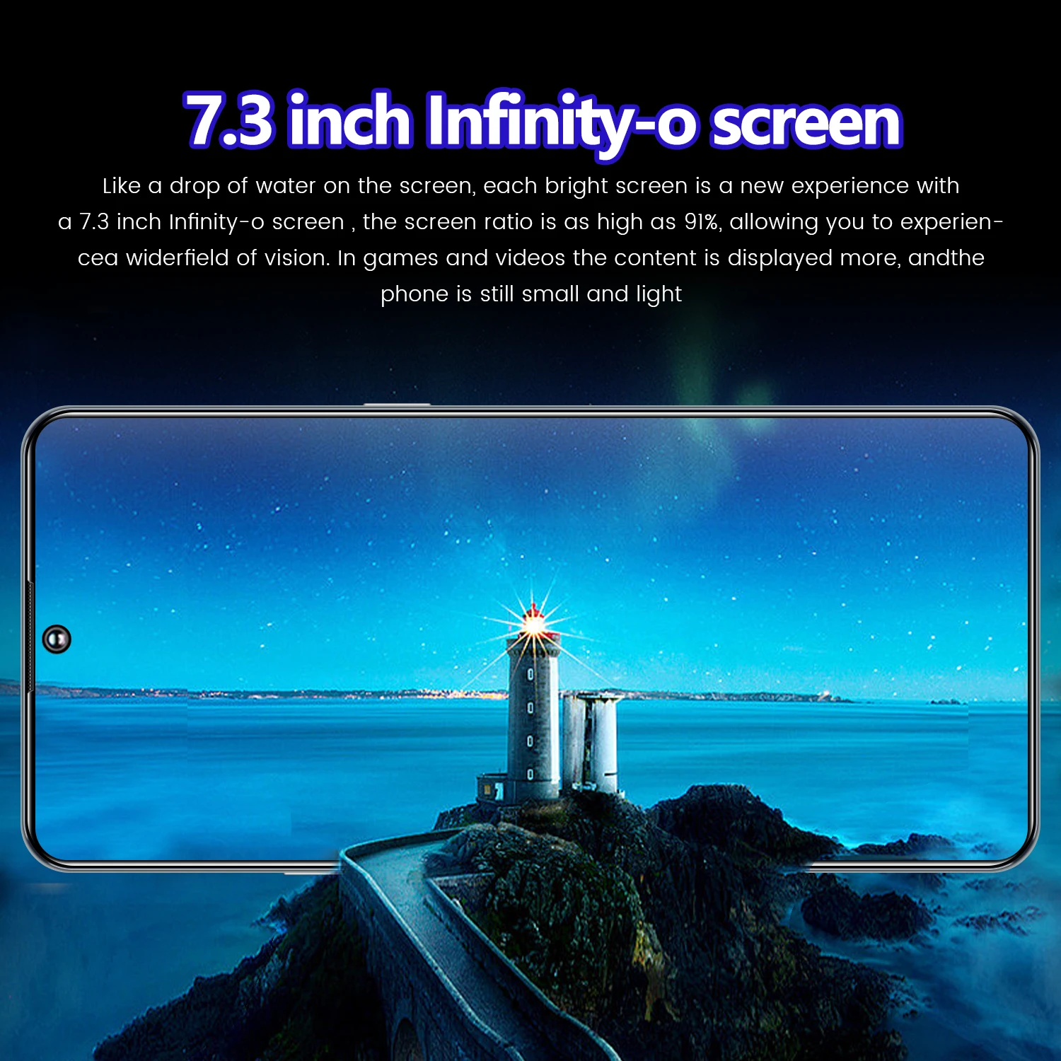 New- Hot 30,Smartphone Android,Dual SIM,7.3 inch,16+1024GBROM,50+108MP,Mobile phones,7800mAh Battrey,Google Play Store