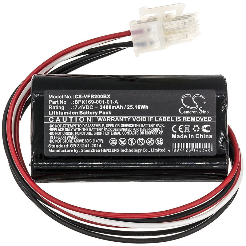 Cameron Sino 3400mAh Battery For Verifone Ruby 2  Ruby CI  PCA169-404-01-A  PCA169-001-01   BPK182-001