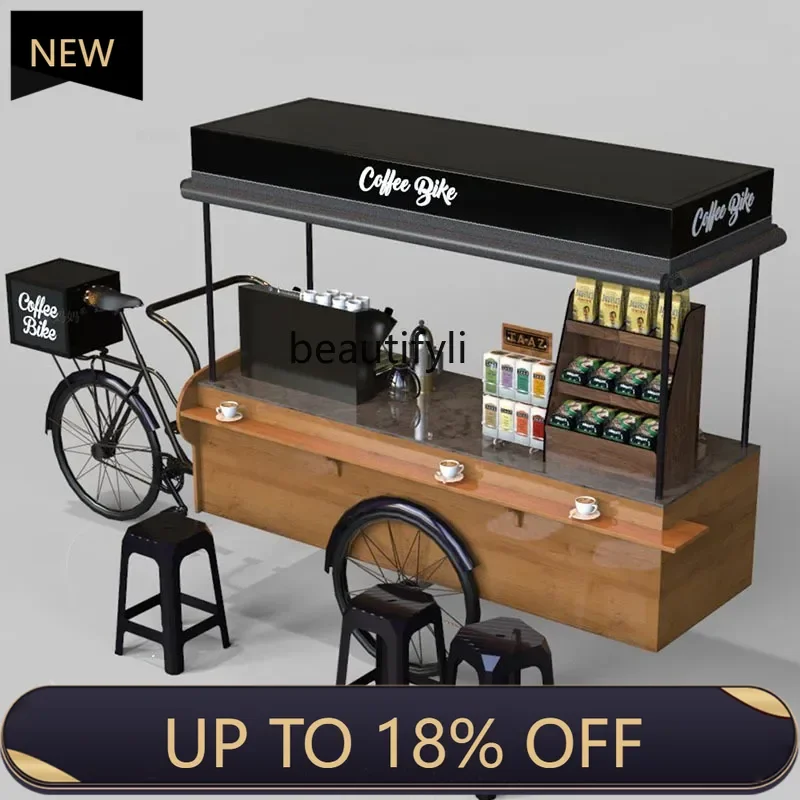 

Z189 A56 Outdoor mobile food truck display props, scenic street view stalls, promotional coffee truck commercial