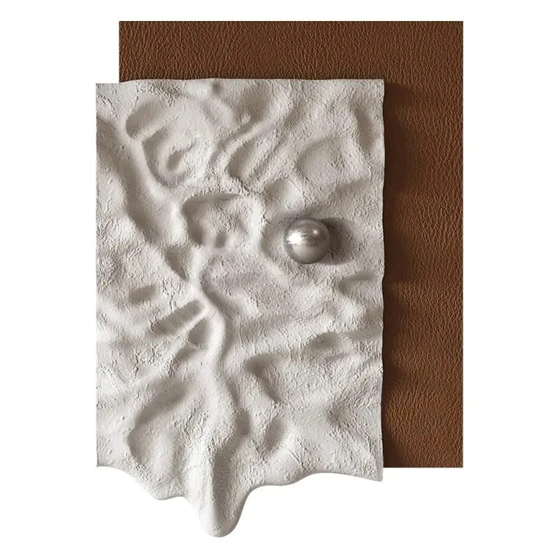 Three-dimensional relief handmade decorative painting sandstone living room physical painting metal ball advanced sense porch ha