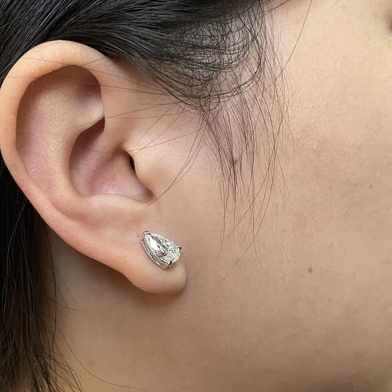 IGI Certified 1.5CT Each Pear Shape Lab Grown Diamond Platinum 950 Earrings EF VS-VVS Elegant Solitaire Fine Jewelry For Bridal