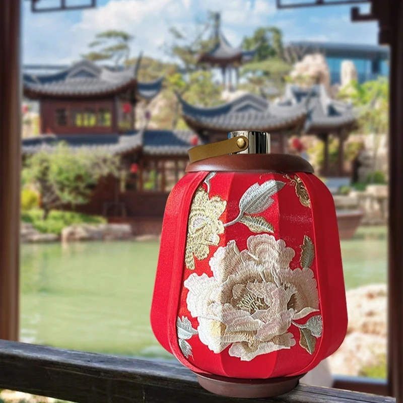 New Chinese style table lamp study Zen wedding ceremony atmosphere portable lamp bedroom bedside lamp wedding room