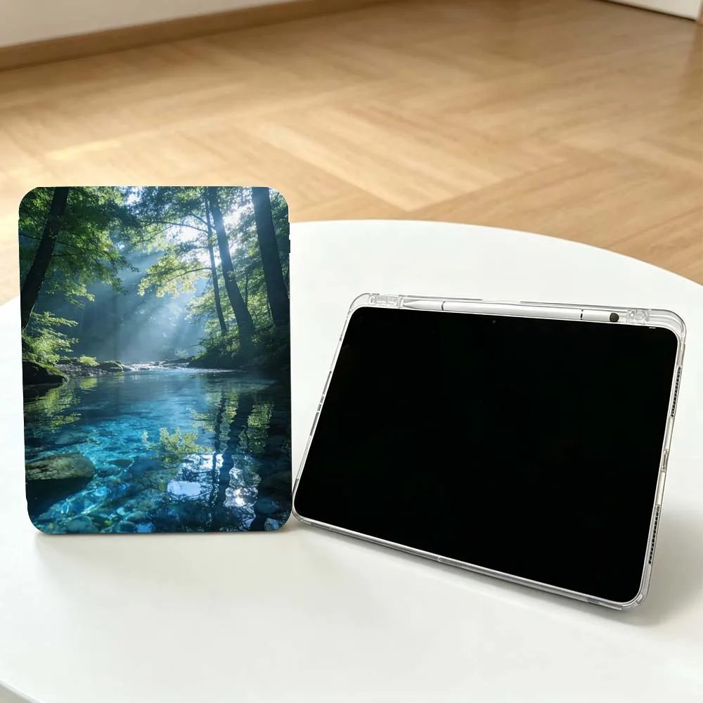 Natural Forest Stream For Apple iPad Air A16 4 5 11th 10th 7th 11 12.9 13 10.5 inch Gen 3Y Tablet Case Soft