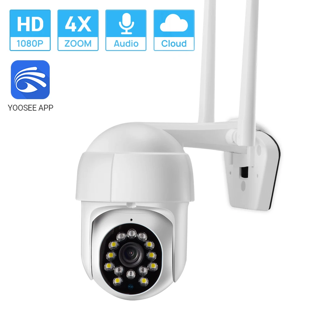 1080P HD PTZ Wifi Camera Outdoor Wireless IP Camera Auto Tracking Motion Detection Two-Way Audio Yoosee Surveillance Camera