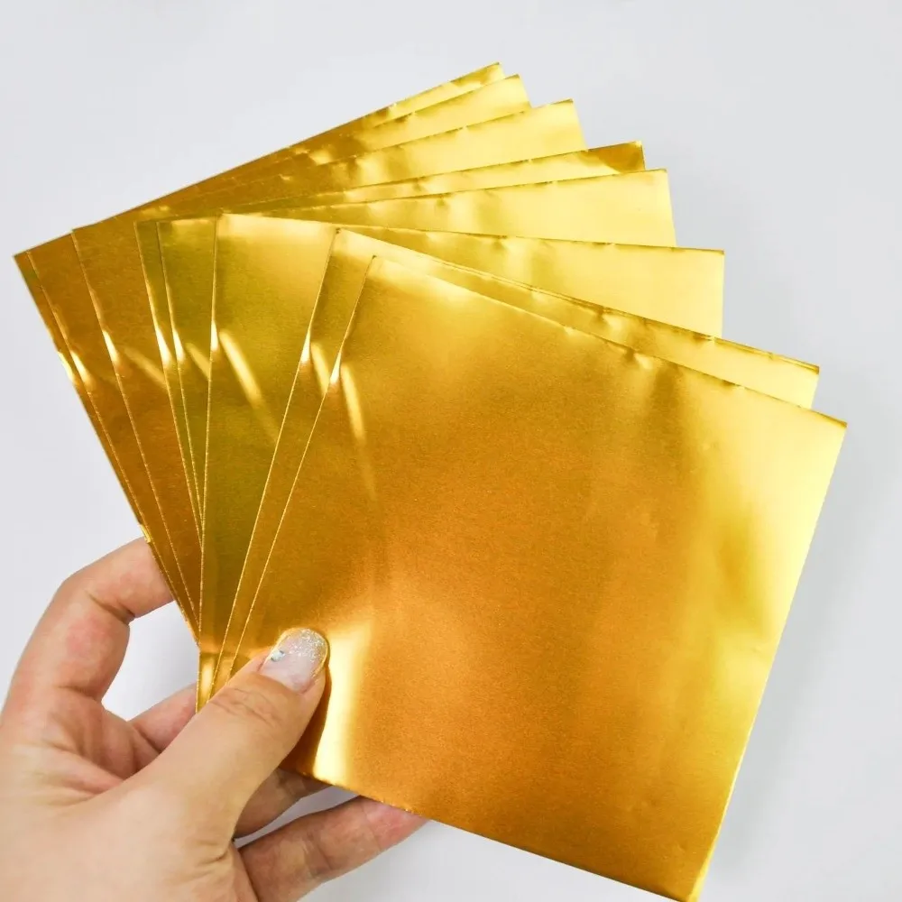 70 micron Thick Engraving Drawing paper Gold Foil Handmade Aluminum Foil Art Paper Engraving DIY Foil Paper Christmas ornament