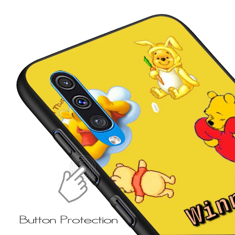 Disney Winnie Pooh Cartoon Telefoon Geval Voor Samsung Galaxy A9 A9S A8 A7 A6 A5 A3 2018 2017 2016 Plus siliconen Zachte Zwarte Cover