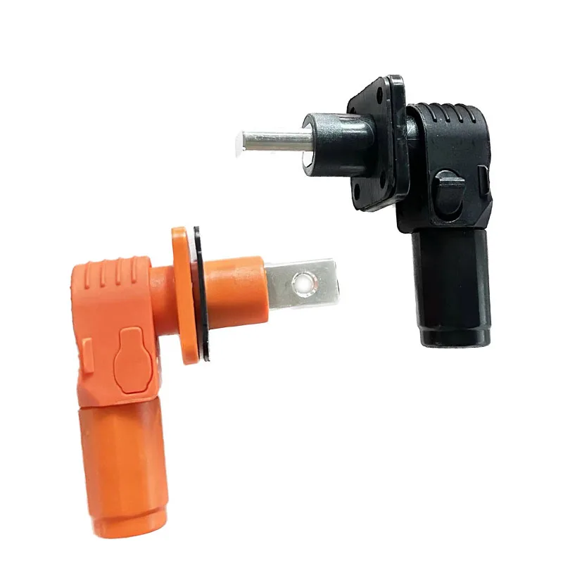 Imagem -03 - Conector de Energia de Armazenamento de Empilhadeira Bloco Terminal de Bateria de Alta Corrente Plug-in Alta Tensão Preto e Laranja Cn120a 200a Par