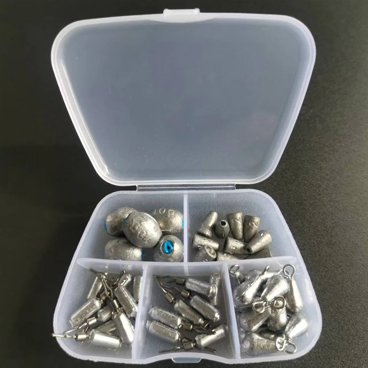 5-Gitter-Aufbewahrungsbox aus durchsichtigem Kunststoff für Angelgeräte, Schmuckherstellung, Organizer-Box, Behälter, Koffer, Utility-Box – Detail 12