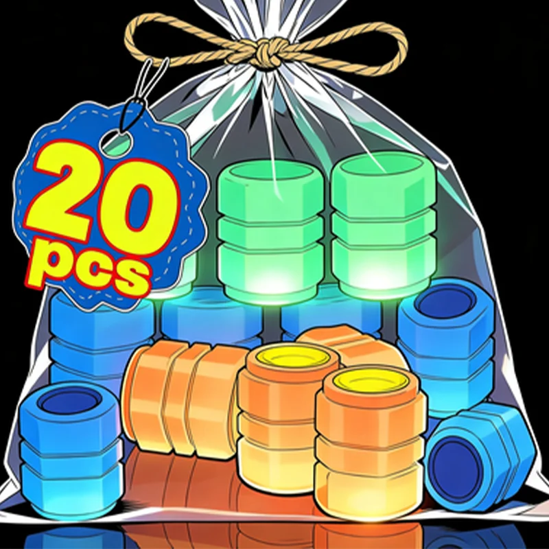 

Night Safety Luminous Valves Stems Caps for Car Glow in Dark Tire Covers Universal Dust Caps for Motorcycle Bicycle Vehicle