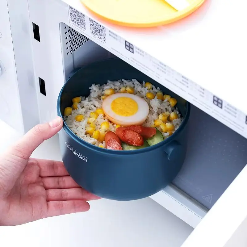 

Double Layer Round Lunch Bento Box For Aldult Kids Plastic Food Storage Container Student Portable Picnic Leak-Proof Tableware