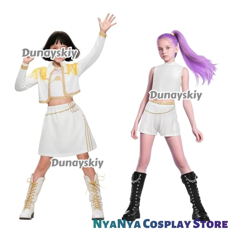 [Dunayskiy] Zoey Mira Rumi Kpop Dämonenjäger Cosplay Kostüm Huntrix Pop Idol 3D Gedruckt Kinder Mädchen Stil Kinder Bühnenauftritt