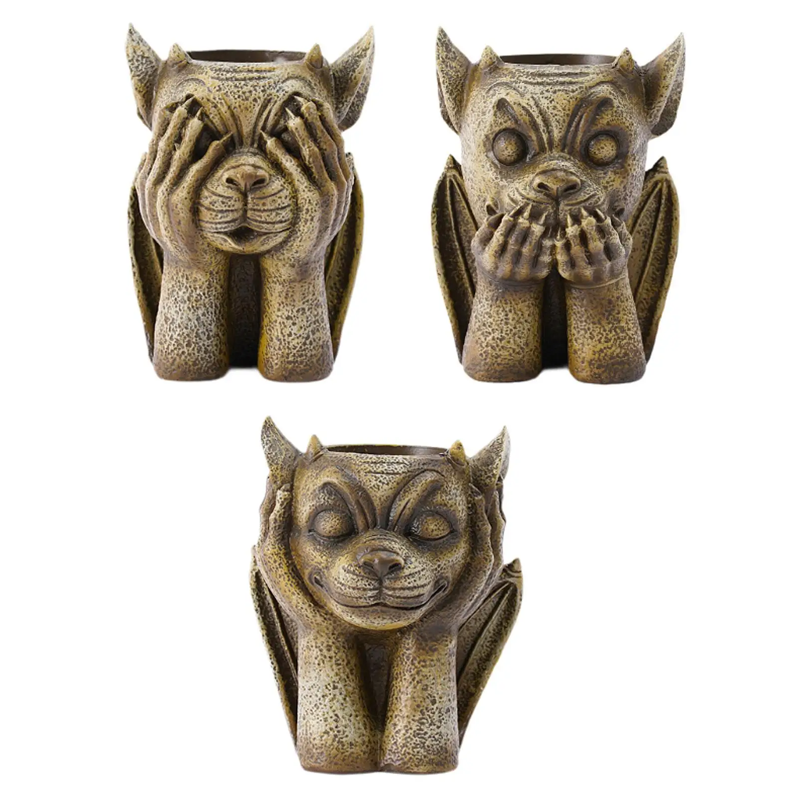 

Статуя Gargoyle, ландшафтный дизайн, садовое кашпо для Хэллоуина, двора, патио