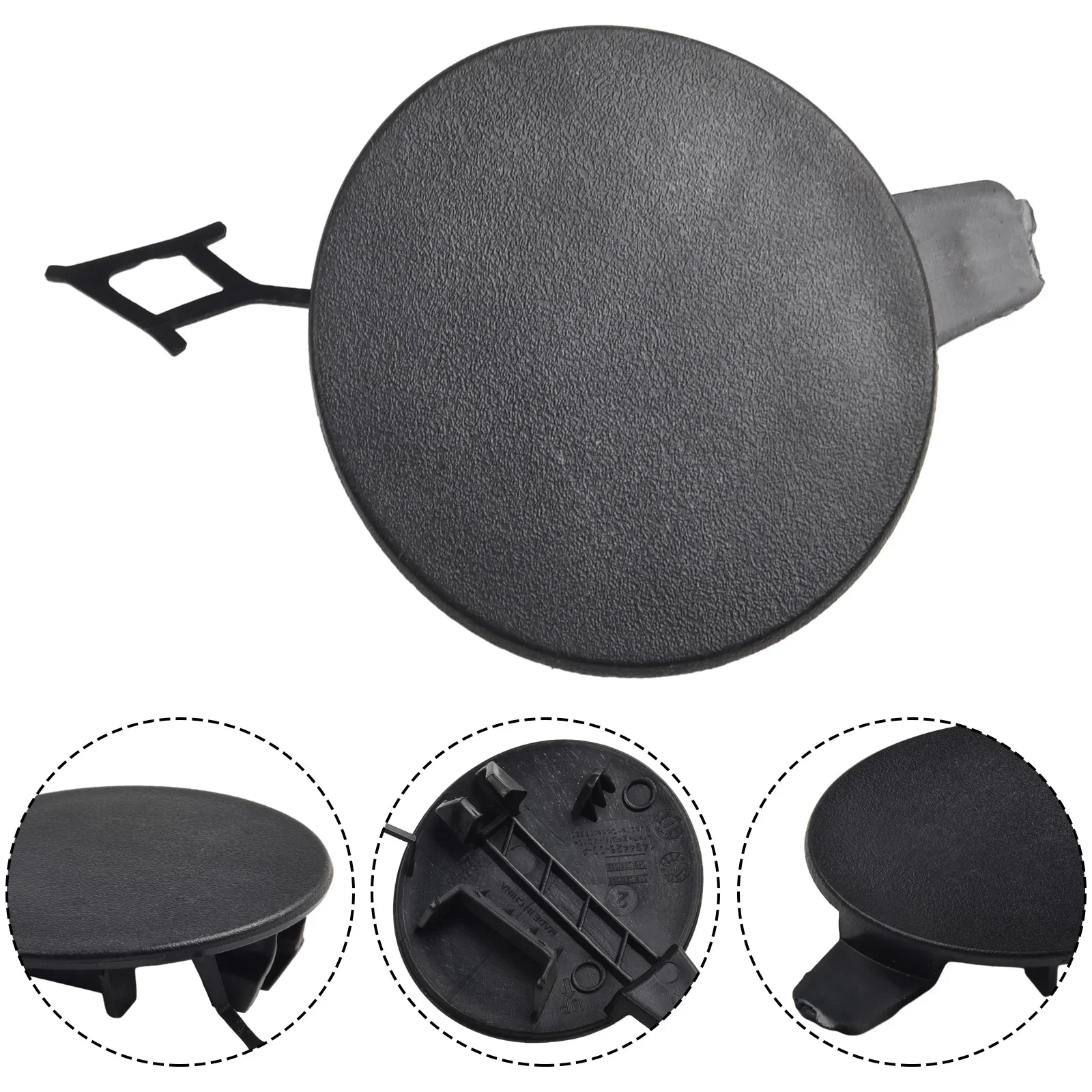 

Covers Tow Hook Cover For Tesla Model Y 2020-22 Inserts 1 Pc 1494426-00-A Accessories Black Bumper Plastic Rear