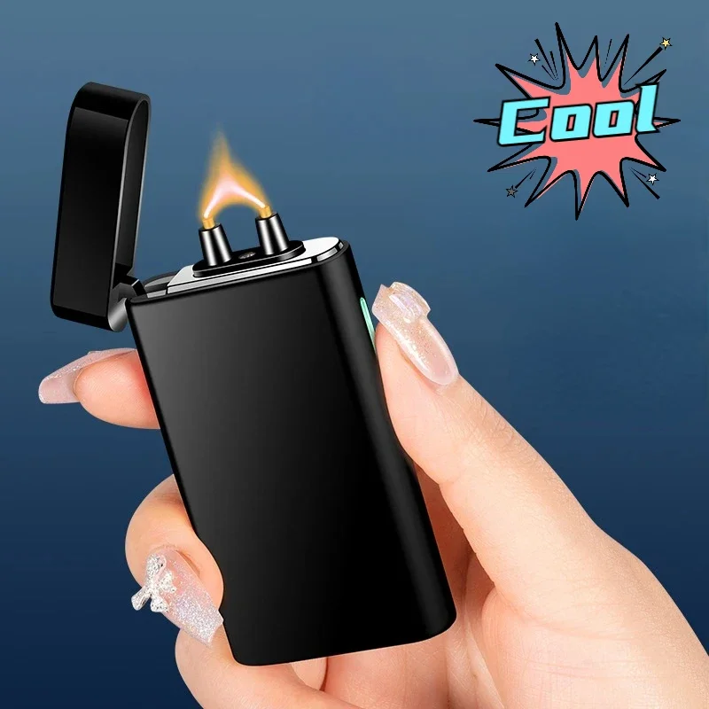 High Power Arc Lighter Outdoor Windproof LED Power Display Metal Lighter Type-C Charging Portable Men's Cigarette Igniter