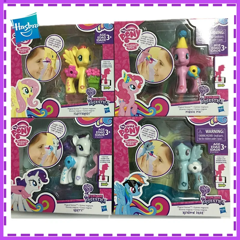 

Hasbro My Little Pony Rainbow Dash Fluttershy Rarity Pinkie Pie Anime Action Figure Collectible Model Doll Kids Birthday Gift