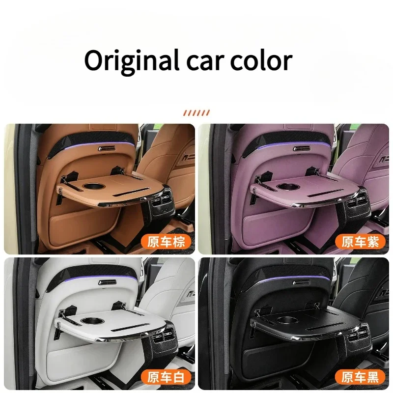 Car Tray Table For Chery ICAR V27 2026 Multifunction Seat Back Small Table Wireless Charging&Ambient Light Foldable Table Board detail image 2
