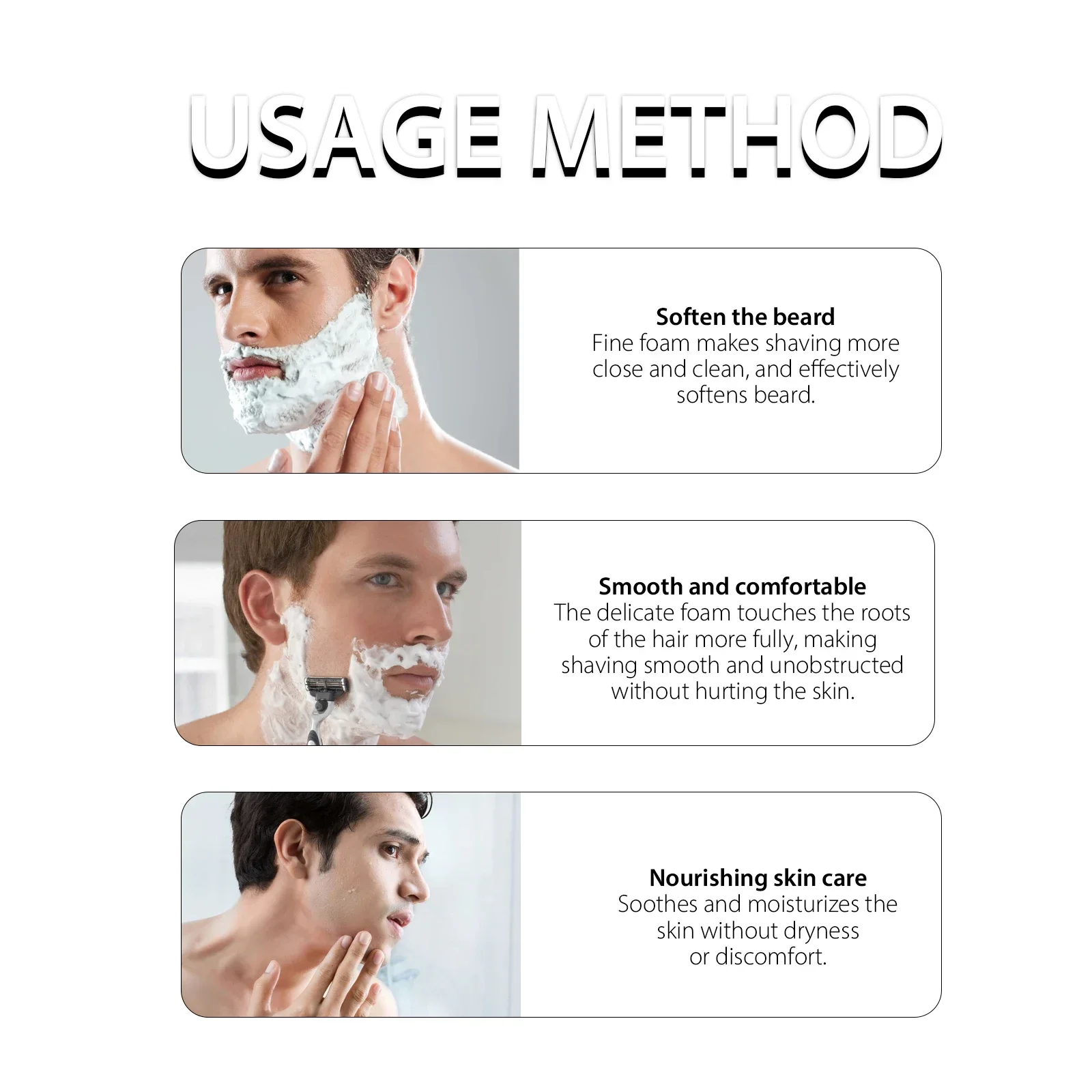 4/1pcs Mens Beard Shaving Soap Hand Made Smooth Texture Dense Bar Keep The Face Fresh Clean Organic Foam Shaving Cream for Men view 5