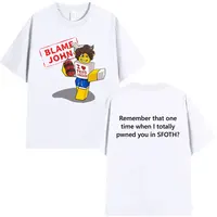 Camisetas divertidas de la culpa John Shedletsky Forsaken Meme para hombres y mujeres, camiseta Retro Harajuku de gran tamaño, camiseta de moda de algodón 100% de verano