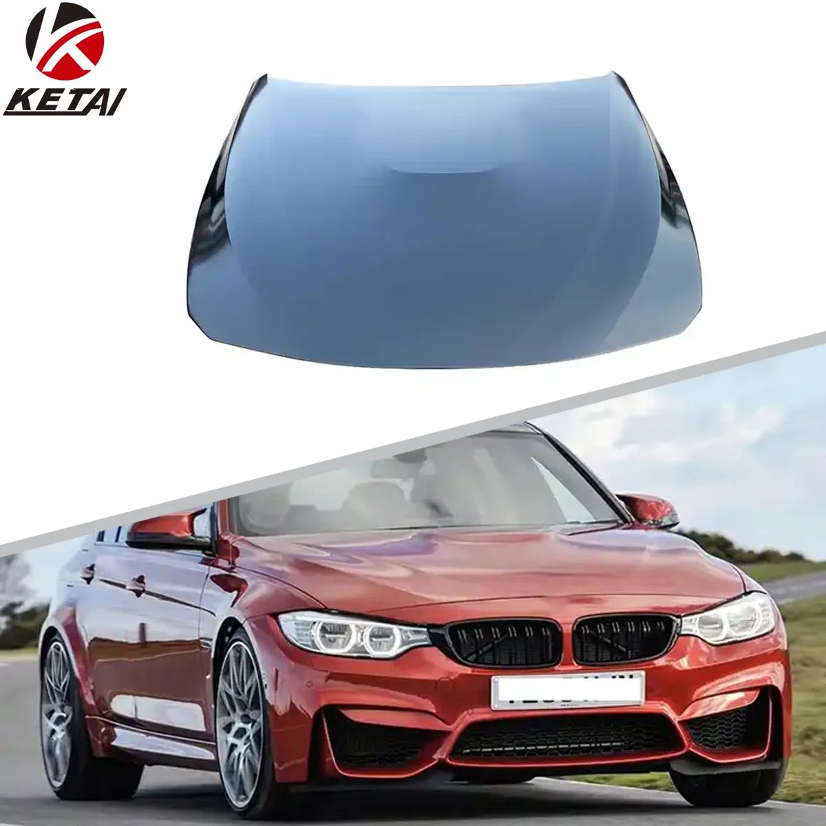 High Quality M3 Style Car Front Bumper Accessories Steel Hood Body Parts For BMW F30 F35