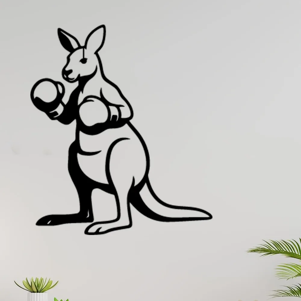 CIFBUY Metal Wall Art Iron Hanging Decor 2D Sculpture Kangaroo Wildlife For Home Garden Indoor Outdoor Fence