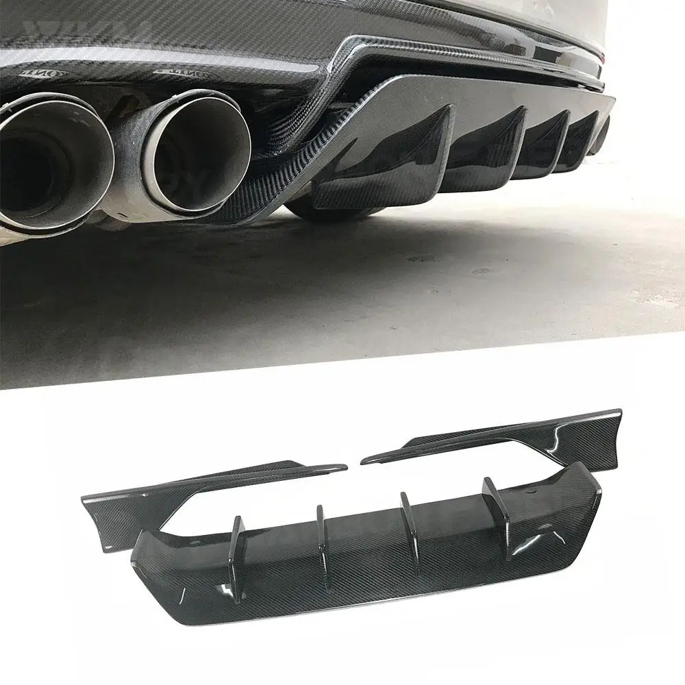 Carbon Fiber Rear Bumper Lip Diffuser Protector Splittes for LEXUS IS300 IS350 IS F Sport Sedan 4 Door 2017-2019 FRP Body Kits