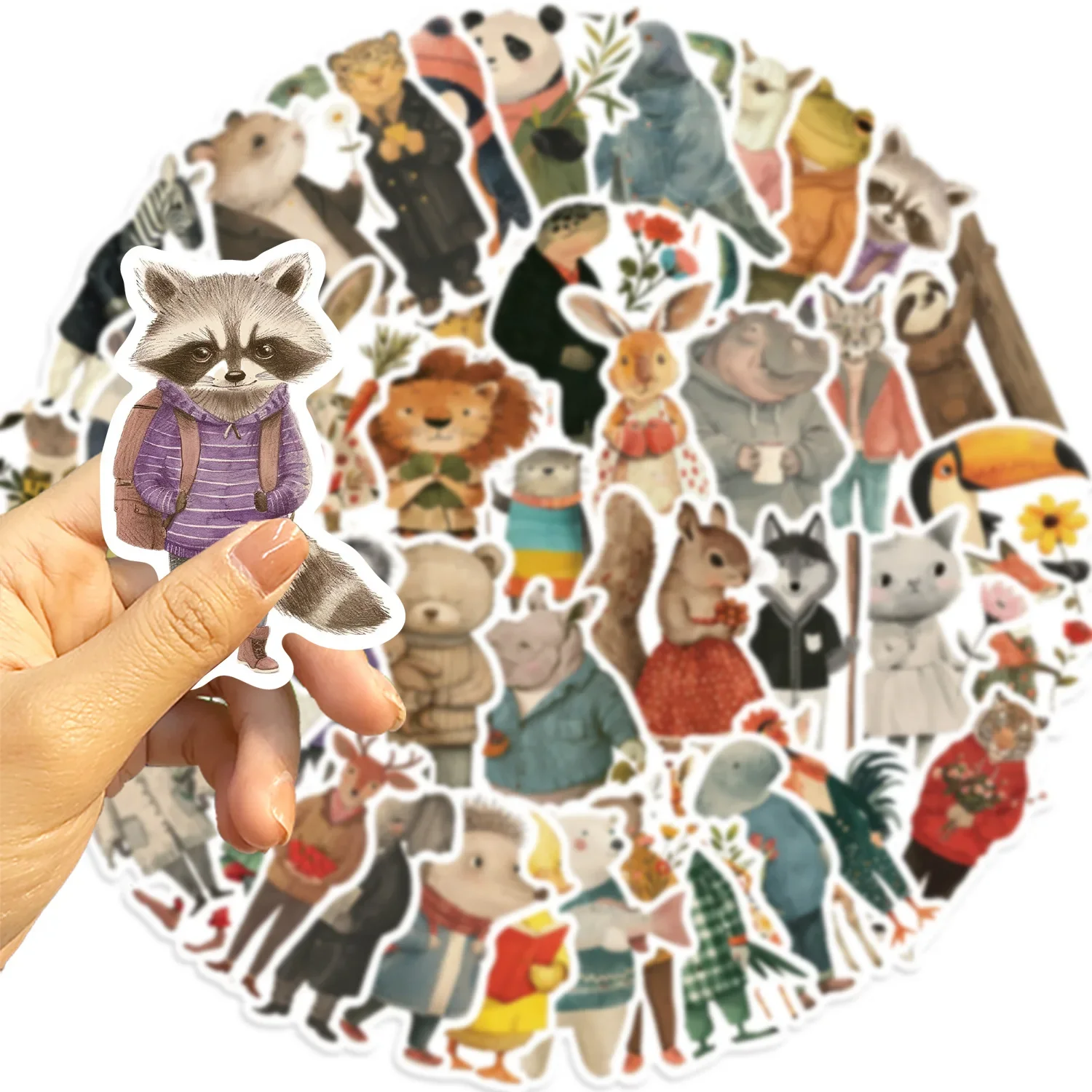 50PCS Dark Art Tier Retro Horror Cartoon Aufkleber DIY Telefon Laptop Gepäck Skateboard Graffiti Aufkleber Spaß für Kind Spielzeug