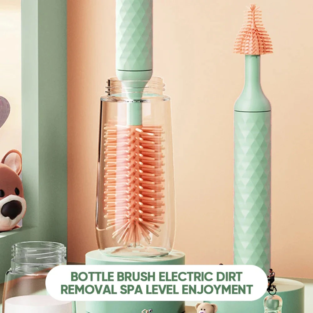 Electric Silicone Bottle Brush 360 ° Rotating Baby Pacifier Cup Pacifier Cleaning Brushes Water Bottle Cleaner Brush Baby Item