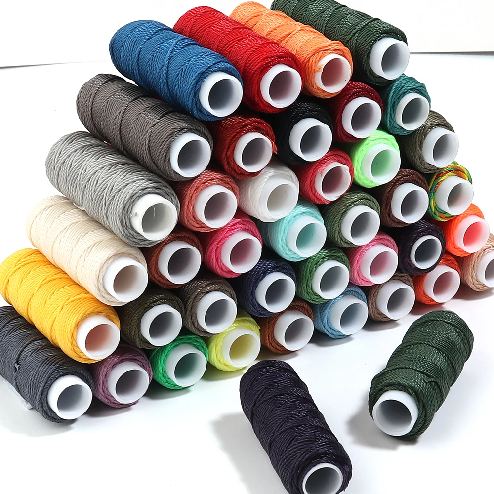15 Meter 0,8 mm gewachste Schnur, bunte Polyester-Flechtschnur für DIY-Handarbeiten, Armbänder, Halsketten, Schmuckherstellungszubehör – Detail 5